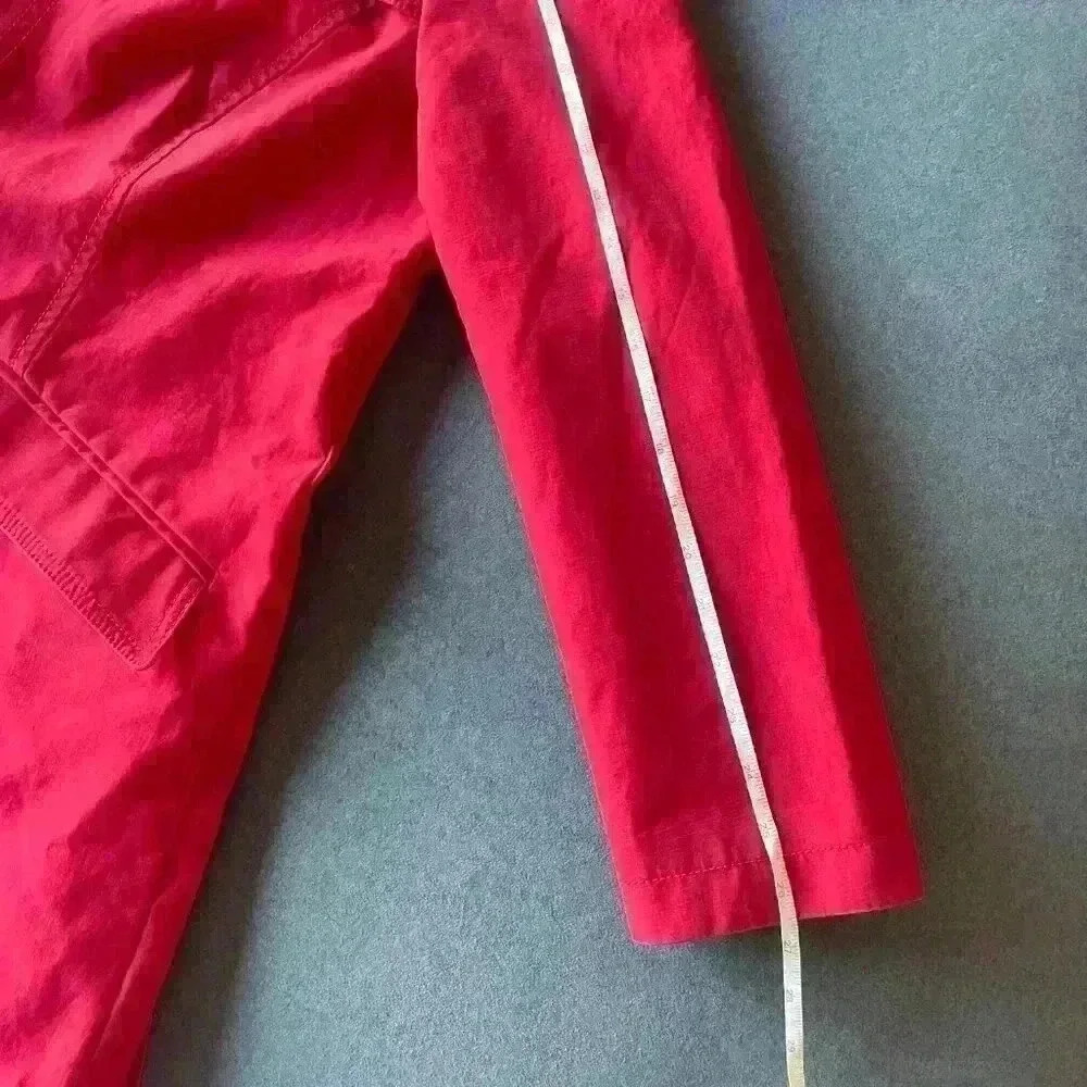 Talbots Red Water-Resistant Trenchcoat 12W - Picture 10 of 14
